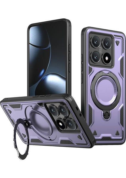 Xiaomi 14T Pc+Tpu Kickstand Telefon Kılıfı Magsafe ile Uyumlu (Yurt Dışından)