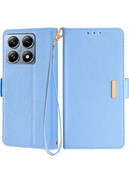Xiaomi 14T Pro Deri Cüzdan Rfıd Engelleme El Kayışı ile Stand Kapağı (Yurt Dışından)
