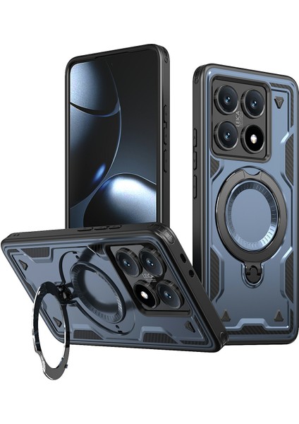 Xiaomi 14T Pc+Tpu Kickstand Telefon Kılıfı Magsafe ile Uyumlu (Yurt Dışından)