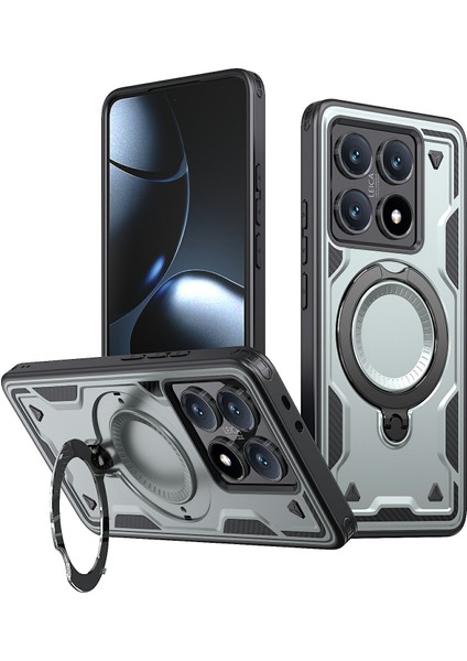 Xiaomi 14T Pro Pc+Tpu Kickstand Telefon Kılıfı Magsafe ile Uyumlu (Yurt Dışından)