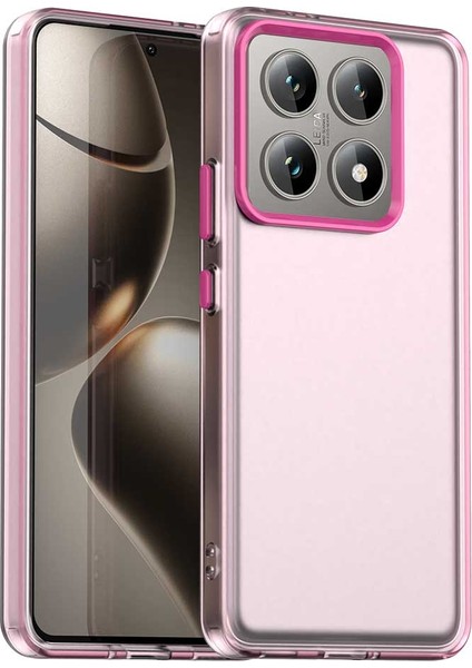 Xiaomi 14T Kılıf PC+TPU+PET Mat Düşme Önleyici Telefon Arka Kapak-Kırmızı (Yurt Dışından)