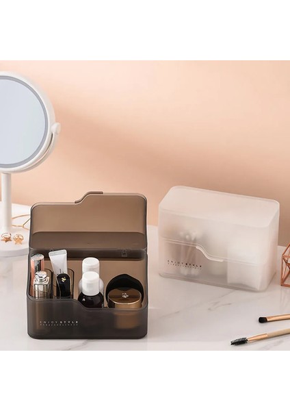 Plastik Makyaj Organizatörleri Toz Geçirmez Saklama Kutusu Kozmetik Çekmeceler Takı Ekran Kutusu Kasa Masaüstü Konteyner Kutuları Organizatör modelleri