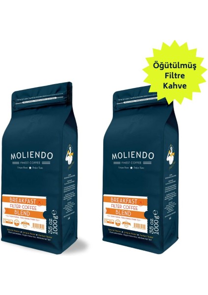 Moliendo Breakfast Blend Filtre Kahve Avantaj Paketi (Öğütülmüş Filtre Kahve) 2*1000 G