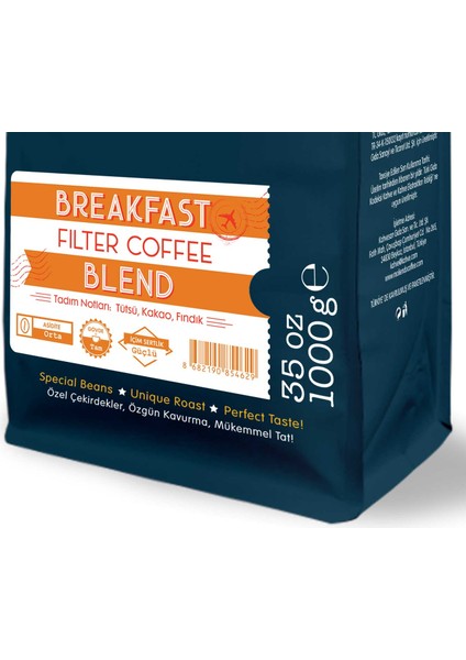 Moliendo Breakfast Blend Filtre Kahve Avantaj Paketi (Öğütülmüş Filtre Kahve) 2*1000 G