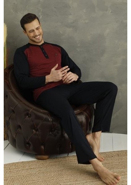 Midi Yaka Erkek Pijama Takım