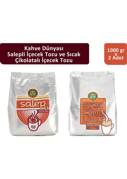 Salep 1000 gr ve Sıcak Çikolata 1000 gr