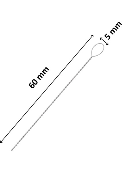 Öze Ucu 5 mm Halka Uçlu Inoculation Loop 10 Adetlik Set