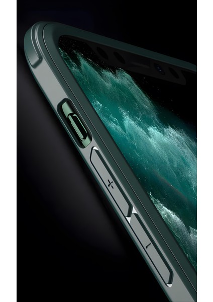 Apple iPhone 12 Pro Max Kılıf Dor Silikon Temperli Cam Kapak