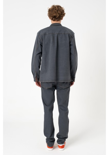 Layf Soft Grey Jean Gömlek