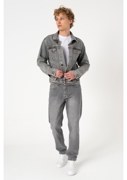 Cupa Grey Jean Ceket