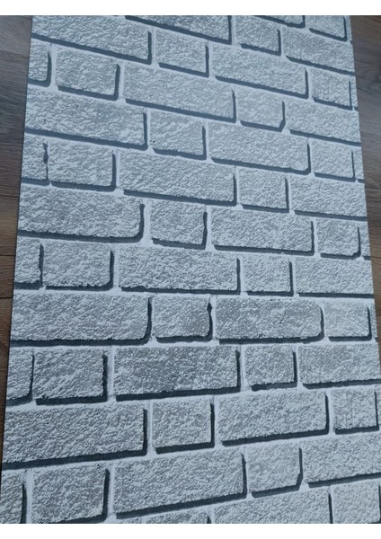 Beyaz Gri 3 Boyutlu Taş Desenli Kabartmalı Hava Alabilen Silinebilir Duvar Kağıdı 5m² fiyatları