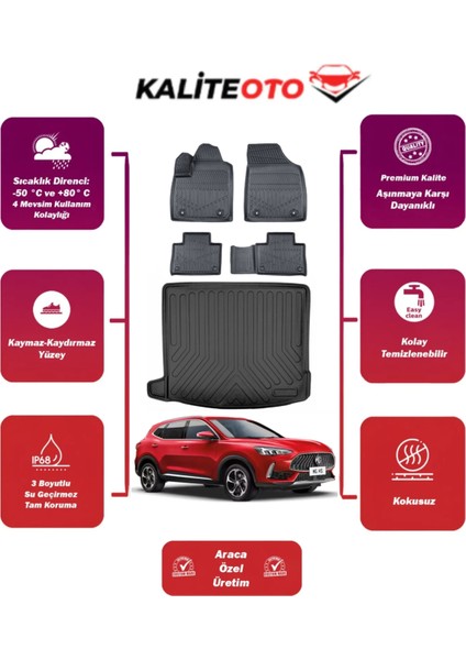Mg Hs 2024 Model Bagaj Havuzu+4d Araca Özel Havuzlu Paspas Takımıı Prqx