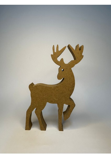 Yılbaşı Temalı Boyanabilir Ahşap Geyik (15 Cm) fiyatları