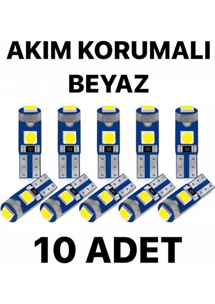 T5 LED Oto Kilometre Kadran Ambiyans Aydınlatma Ampulü Beyaz Akım Korumalı