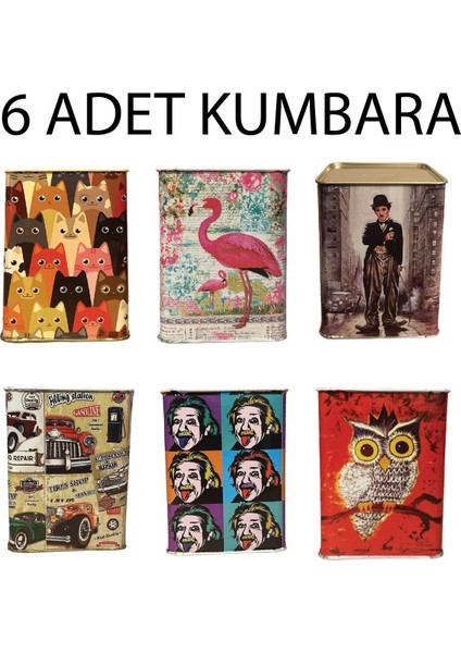 6 Adet Farklı Kumbara, Ilkokul, Anaokulu Çocuk Hediyeleri, Yetişkin Hediye