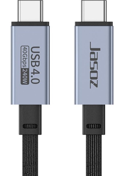 2 Metre 240W 4.0 Thunderbolt Type-C To Type-C Şarj, Data ve 8k 60Hz Görüntü Aktarım Kablosu