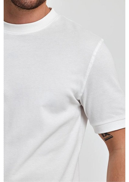 Erkek Regular Fit Petek Süprem Dokuma Bisiklet Yaka Cotton T-Shirt modelleri