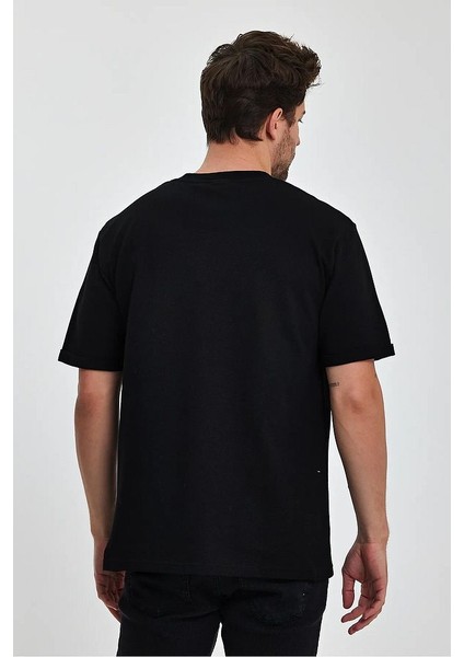 Erkek Petek Süprem Dokuma Bisiklet Yaka Relaxed Fit Cotton T-Shirt indirimleri