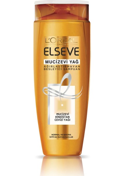 Elseve Mucizevi Hindistan Cevizi Yağı Ağırlaştırmayan Besleyici Şampuan 550 ml