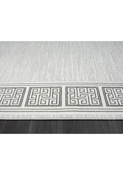 Zenith ZN001A Gri Halı Antrasit Kenar Çerçeveli Modern Parlak Yumuşak Kadife Ince Antialerjik Salon