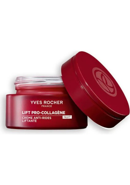 Yves Rocher Gece Kremi-Dolgunlaştırıcı Bitkisel Kolajen ve Hyaluronik Bakım/ Lift Pro Collagene