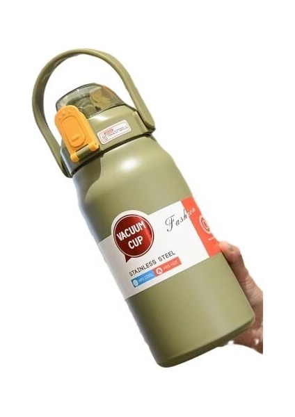 316 Paslanmaz Çelik Büyük Kapasiteli El Tipi Taşınabilir Pipetli Termos Kap 1000ML/1200ML/1500ML/1800ML (Yurt Dışından)