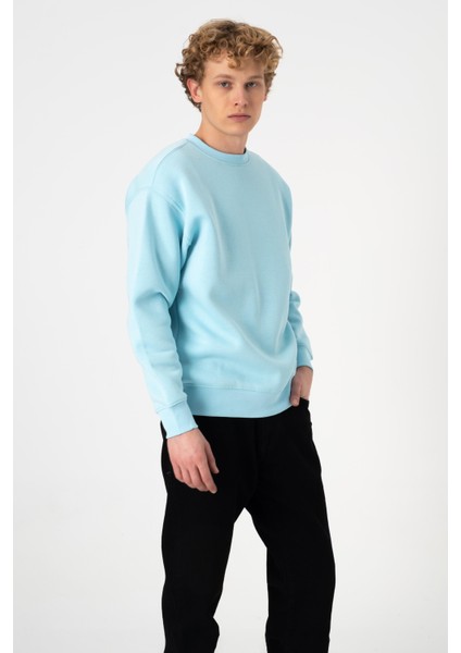 Sw Düz Aqua Şardonlu Sweatshirt