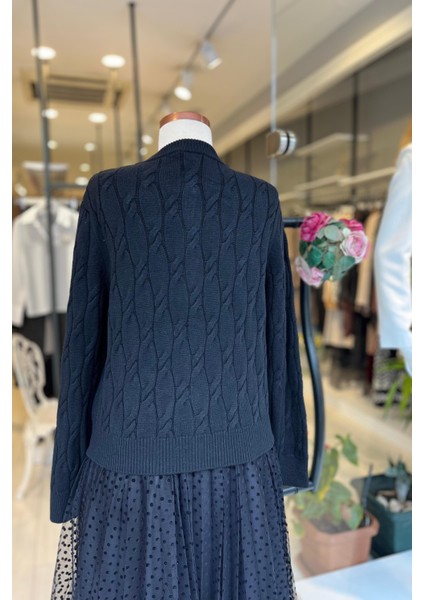 UW251043 Unıque Dantel Detaylı Triko Hırka modelleri