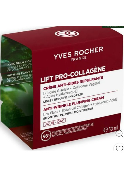 Gündüz Kremi-Dolgunlaştırıcı Bitkisel Kolajen ve Hyaluronik Bakım/ Lift Pro Collagene