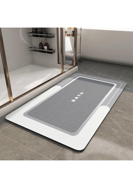 Banyo Paspası-Banyo Paspası Halı Kaymaz Süper Emici Lekeye Dayanıklı Hızlı Kuruyan Ince Banyo Halısı-Banyo Paspasları Banyo Zemin Küvet Vanity-Banyo Paspası Banyo Halısı Kolay Bakım 40 x 60