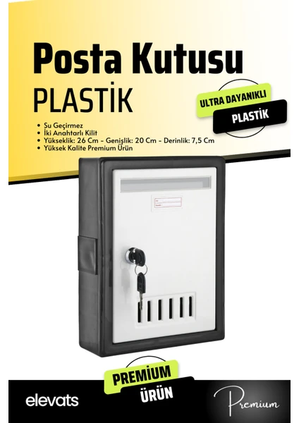 Premium 2 Anahtarlı Plastik Posta Kutusu