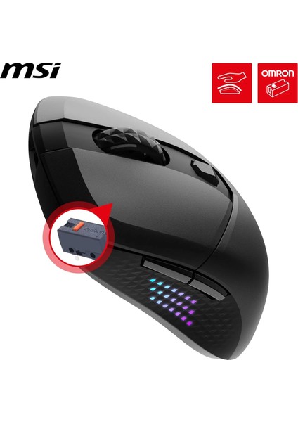 Msı Gg Versa 300 Elıte Wıreless 2.4 Ghz Kablosuz Bluetooth 5.3 USB 2.0 Kablosuz Mouse