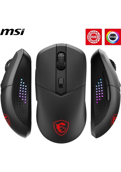 Msı Gg Versa 300 Elıte Wıreless 2.4 Ghz Kablosuz Bluetooth 5.3 USB 2.0 Kablosuz Mouse