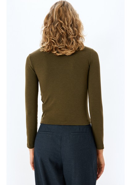 x Melis Ağazat - Slim Fit Uzun Kollu Balıkçı Yaka T-Shirt fırsatları