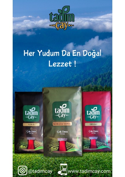 Tadım Çay Gold 6 Adet 1000 gr (HAKİKİ RİZE ÇAYI, PAKET SİYAH ÇAY)