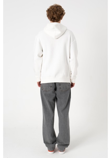 Sw Kapüşonlu Beyaz Şardonlu Sweatshirt modelleri