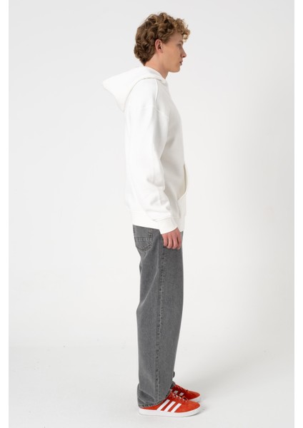 Sw Kapüşonlu Beyaz Şardonlu Sweatshirt indirimleri