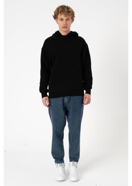 Sw Kapüşonlu Siyah Şardonlu Sweatshirt indirimleri