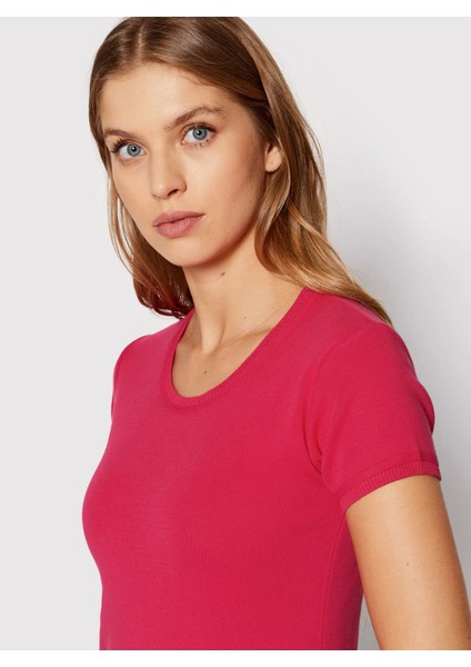 T-Shirt 1091D1M10 Pembe Regular Kalıp