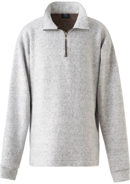 Yünlü Fermuarlı Yaka Sweatshirt