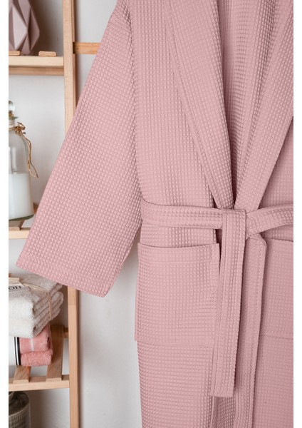 %100 Pamuk Unisex Waffle Pike Bornoz - Yüksek Su Emici & Yumuşak Şal Yaka Bornoz- HOME1961 fiyatları