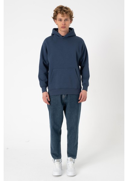 Sw Kapüşonlu Marin Şardonlu Sweatshirt
