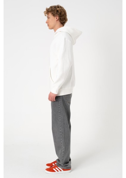 Sw Kapüşonlu Beyaz Şardonlu Sweatshirt modelleri