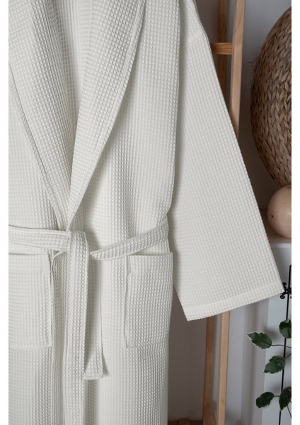 %100 Pamuk Unisex Waffle Pike Bornoz - Yüksek Su Emici & Yumuşak Şal Yaka Bornoz- HOME1961 fiyatları