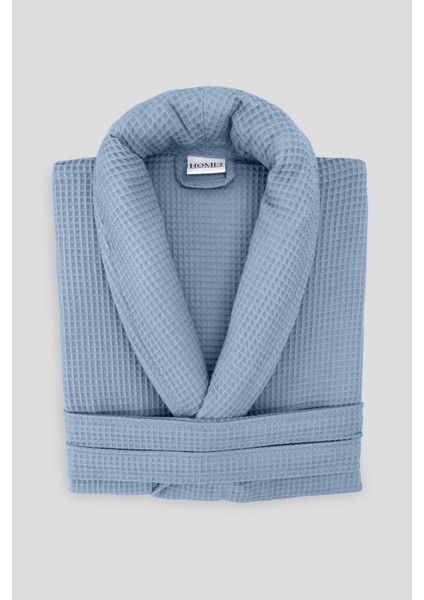 %100 Pamuk Unisex Waffle Pike Bornoz - Yüksek Su Emici & Yumuşak Şal Yaka Bornoz- HOME1961 indirimleri