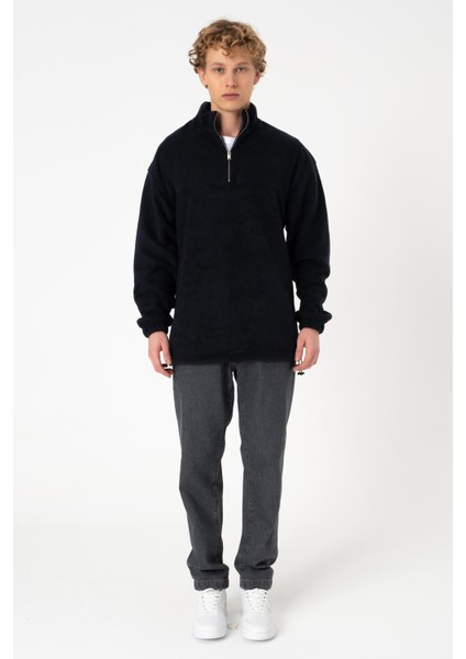 Polar Fermuarlı Rahat Lacivert Sweatshirt fiyatları