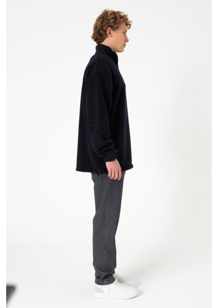 Polar Fermuarlı Rahat Lacivert Sweatshirt indirimleri