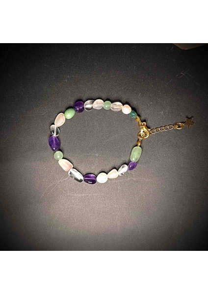 Karışık Amorf Kesim Doğal Taş Bileklik