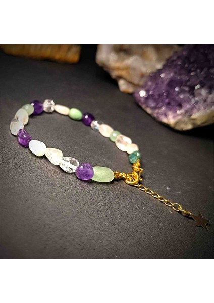 Karışık Amorf Kesim Doğal Taş Bileklik fiyatları