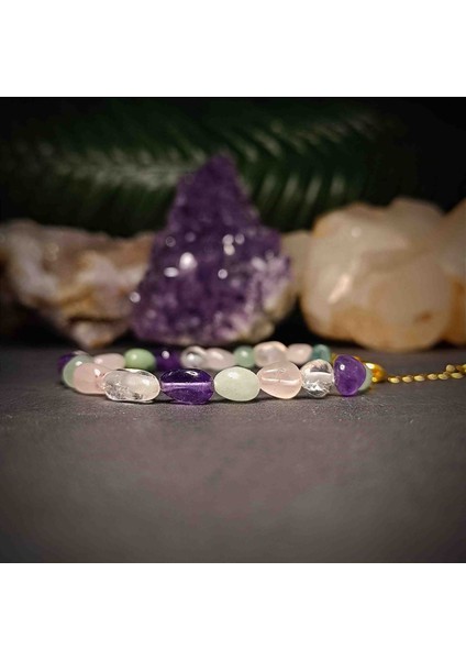 Karışık Amorf Kesim Doğal Taş Bileklik modelleri